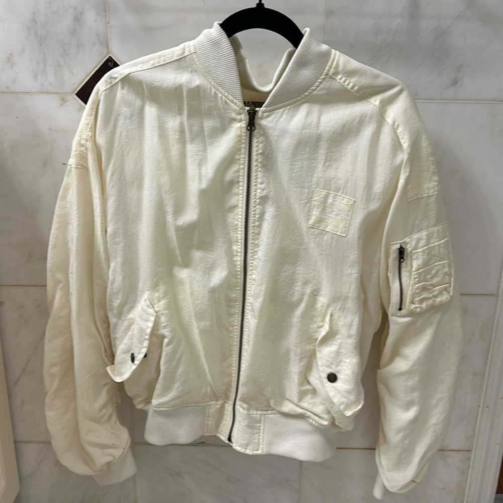 Fiorucci cream bomber jacket